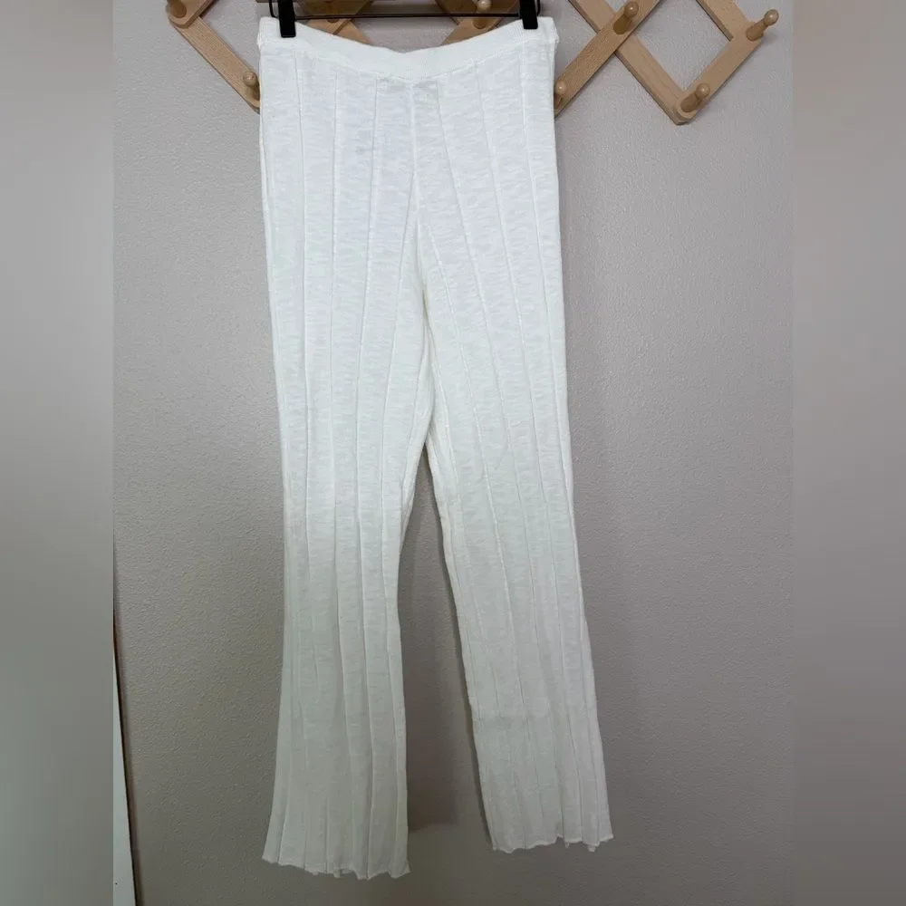 Free-est by Free People Paloma Sweater Pant Sz M White